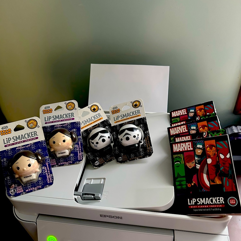 Marvel and Star Wars Lip Smackers NIB.